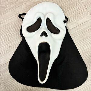 White Ghost Face Mask and Costume